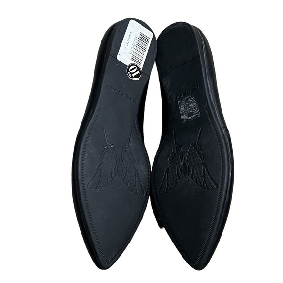 Vagabond Black Leather Snake Skin Print Pointed Toe Loafers Size 40 Women's - Picture 9 of 9